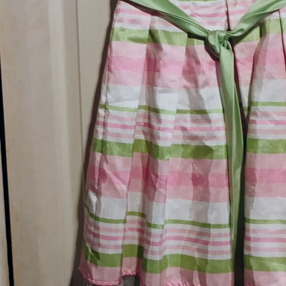 Youngland Pink and Green Pleated Halter Sundress - Picture 11 of 15